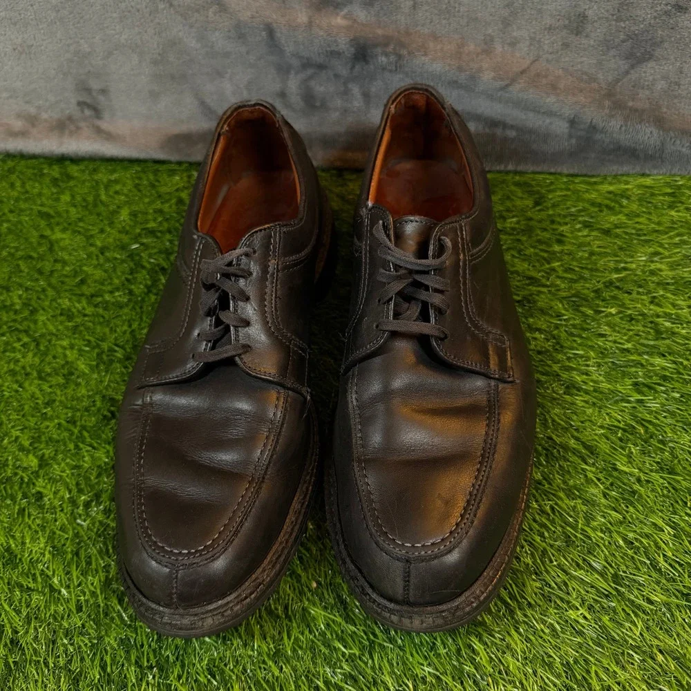 Allen Edmonds Wilbert Oxford Shoes Mens Size 11 Black Leather Split Toe‎ Derby